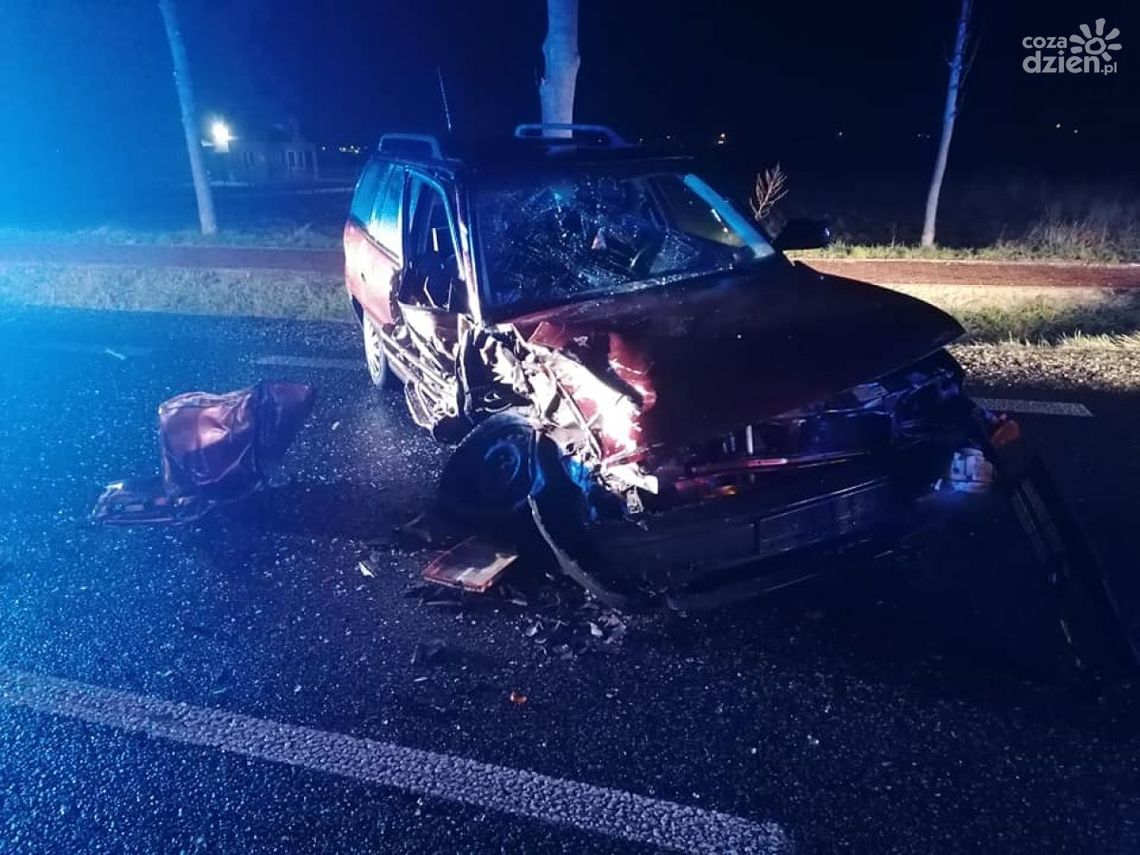 Wypadek w Strzałkowie. Kierowca był pijany Wypadek w Strzałkowie. Kierowca był pijany