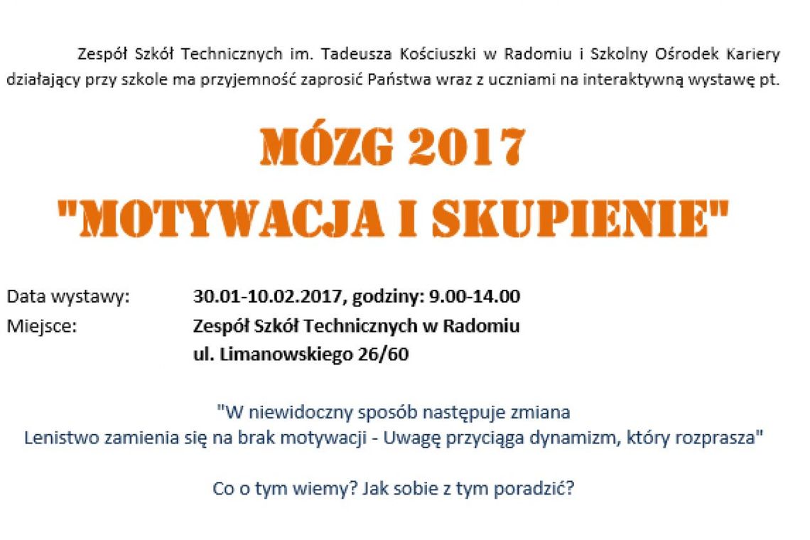 Wystawa mózg 2017