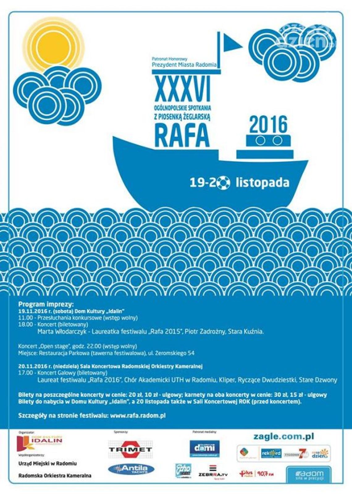 XXXVI Ogólnopolskie Spotkania z Piosenką Żeglarską „Rafa 2016”