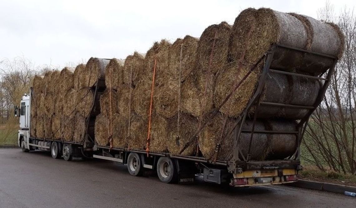 Za dużo słomy na załadunku. Kara dla przewoźnika