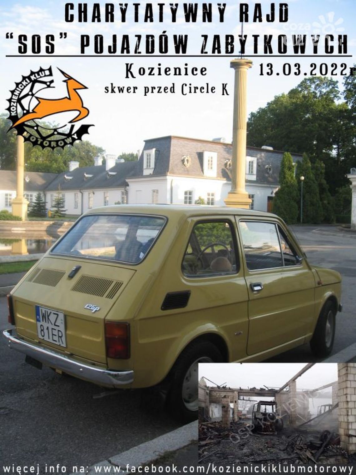 Zabytkowe pojazdy w Kozienicach. Charytatywny zlot dla pogorzelców 