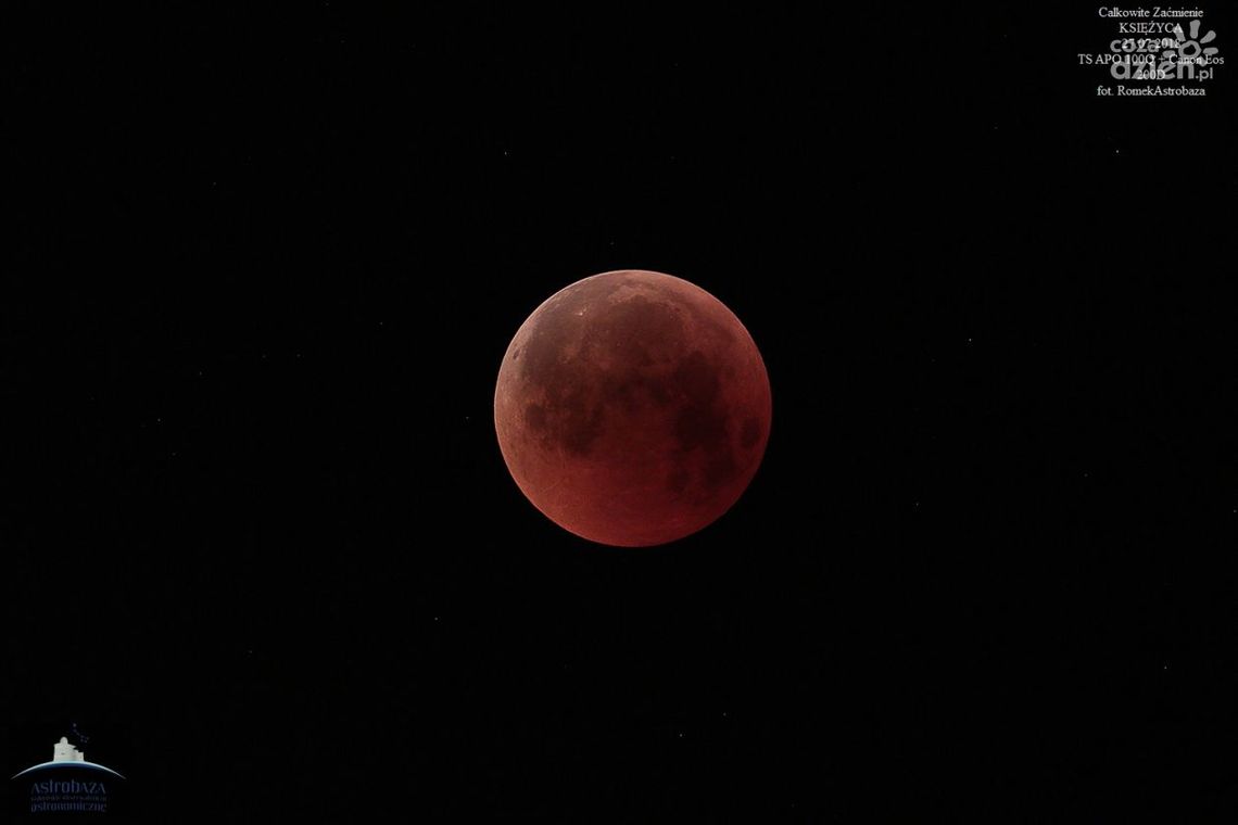 Zaćmienia księżyca nie obejrzysz w Astrobazie