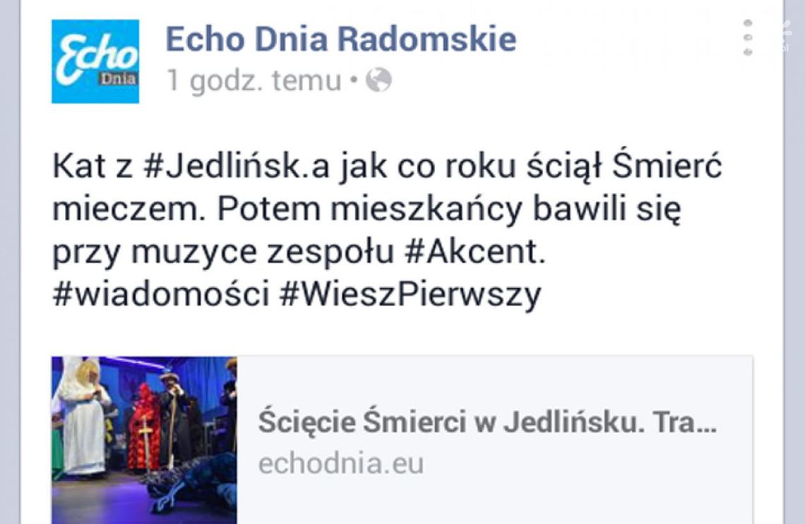 ZDARZYŁO SIĘ RAZY KILKA W „ECHU DNIA”