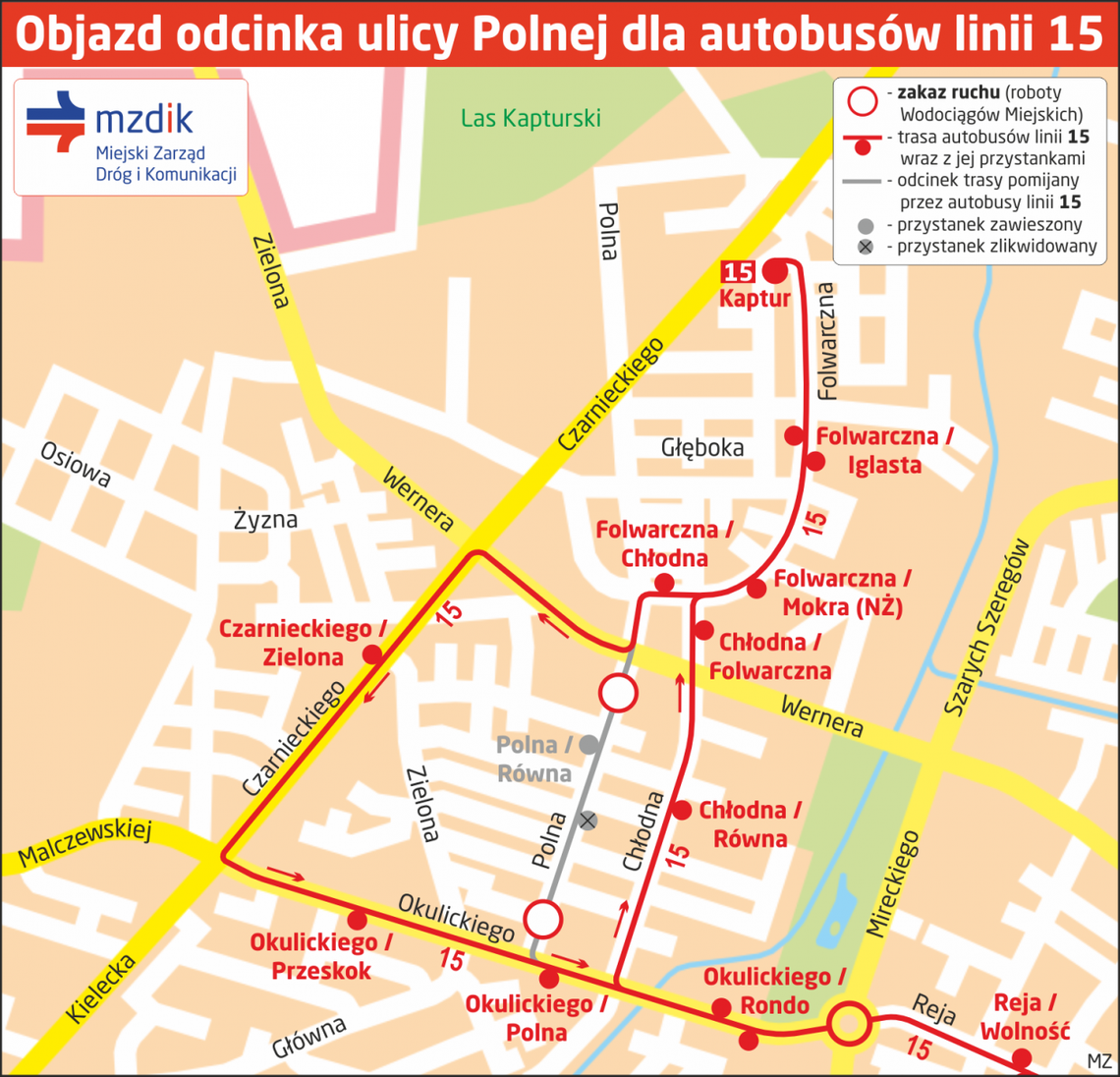 Zmiany na ul. Chłodnej i Polnej