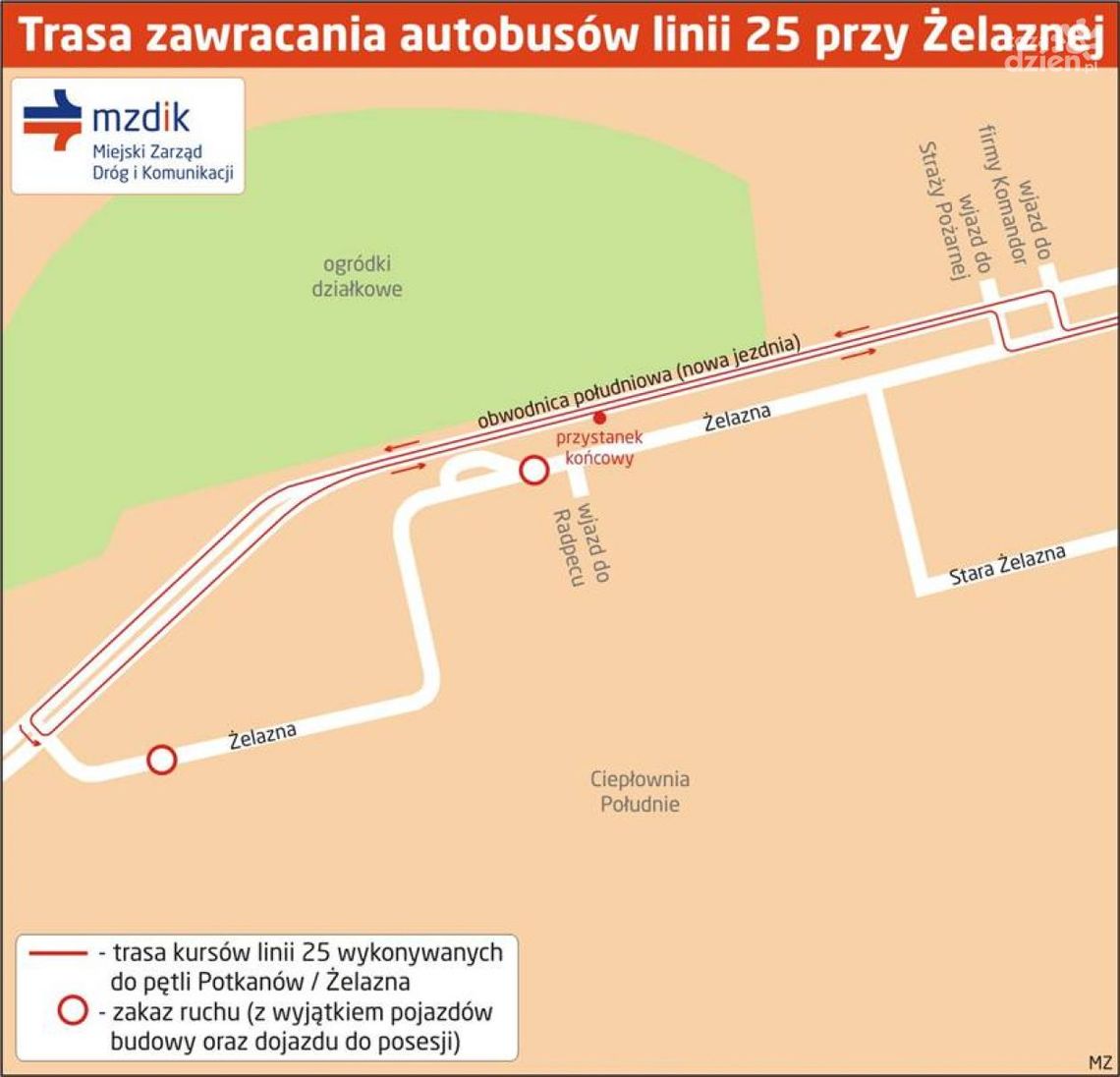 Zmiany w organizacji ruchu na ulicy Żelaznej!