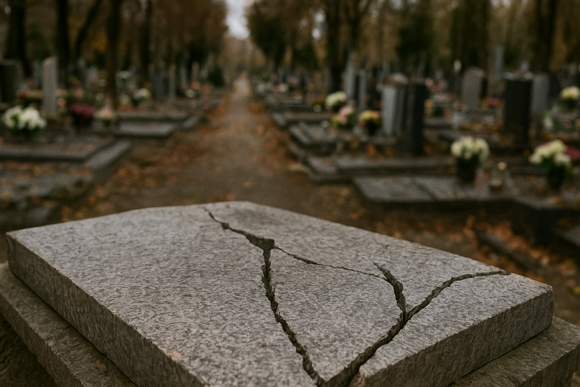 Zniszczony nagrobek na cmentarzu w Kozienicach. Policja prowadzi dochodzenie