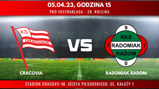 Cracovia - Radomiak Radom (relacja LIVE) 
