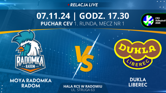 Moya Radomka Radom - Dukla Liberec (relacja LIVE)