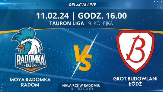 Moya Radomka Radom - Grot Budowlani Łódź (relacja LIVE)
