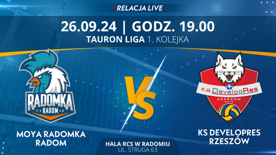 Moya Radomka Radom - KS DevelopRes Rzeszów (relacja LIVE)