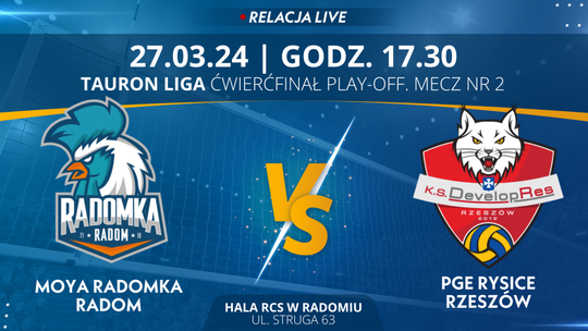Moya Radomka Radom - PGE Rysice Rzeszów (relacja LIVE)
