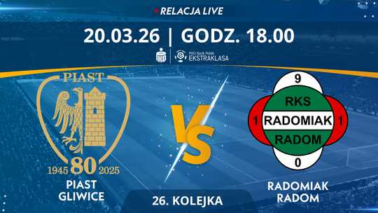 Piast Gliwice - Radomiak Radom (relacja LIVE) Piast Gliwice - Radomiak Radom (relacja LIVE)