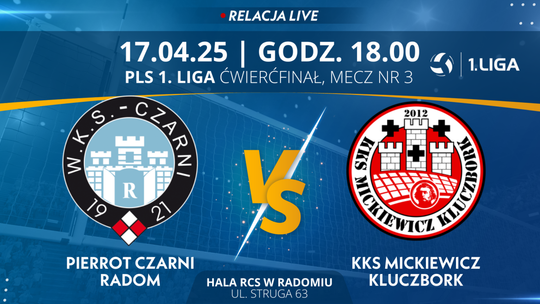 Pierrot Czarni Radom - KKS Mickiewicz Kluczbork (relacja LIVE)