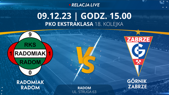 Radomiak Radom - Górnik Zabrze (relacja LIVE)