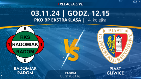 Radomiak Radom - Piast Gliwice (relacja LIVE)