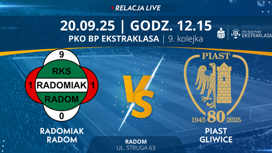 Radomiak Radom - Piast Gliwice (relacja LIVE)
