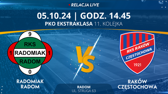 Radomiak Radom - Raków Częstochowa (relacja LIVE)