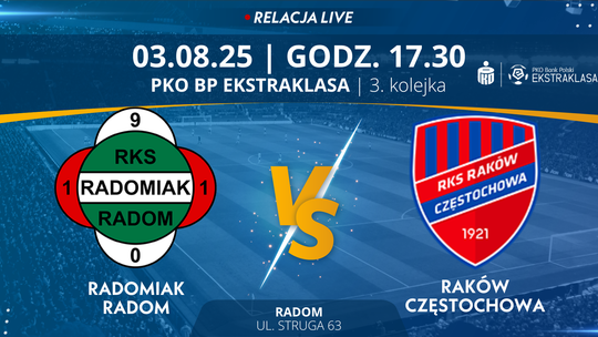 Radomiak Radom - Raków Częstochowa (relacja LIVE)
