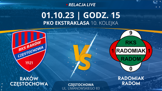 Raków Częstochowa - Radomiak Radom (relacja LIVE)