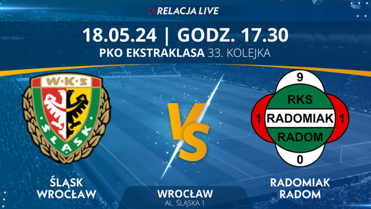 Śląsk Wrocław - Radomiak Radom (relacja LIVE)