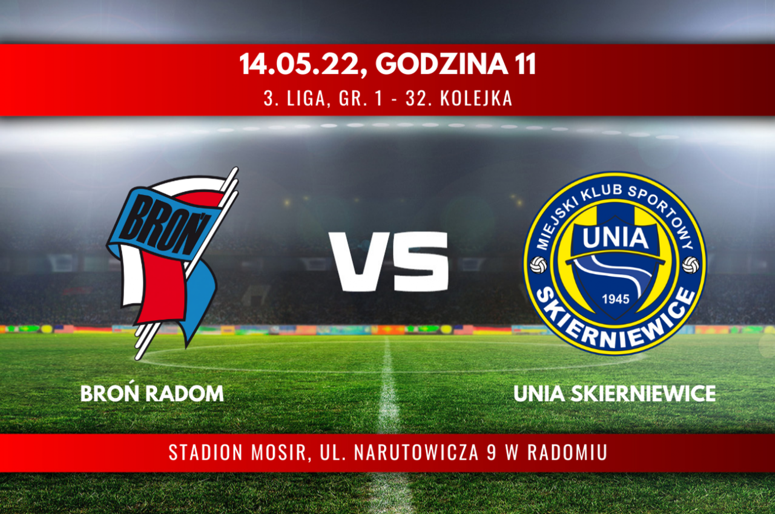 Broń Radom - Unia Skierniewice (relacja LIVE) 