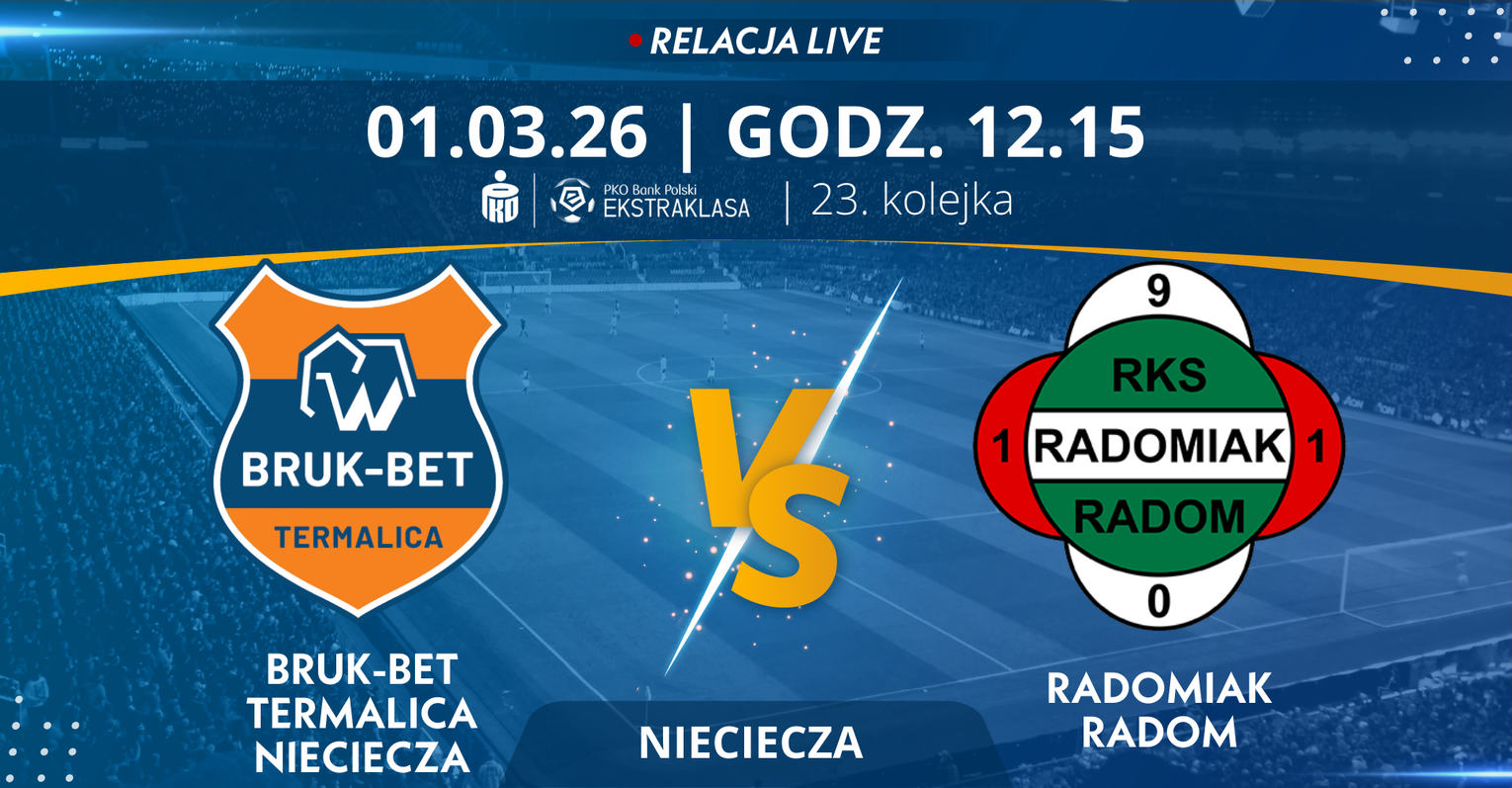 Bruk-Bet Termalica Nieciecza vs Radomiak Radom (relacja LIVE)