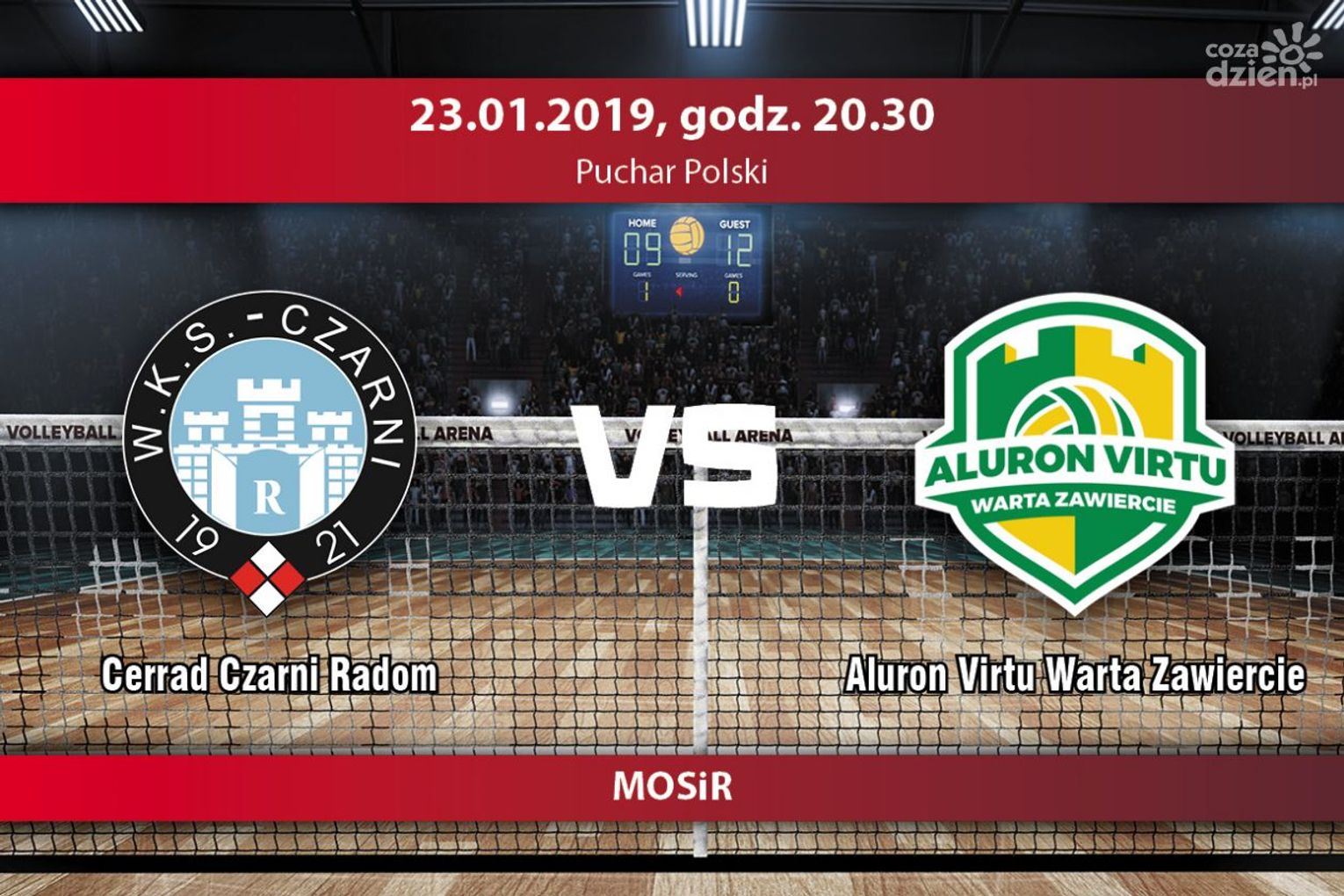 Cerrad Czarni Radom - Aluron Virtu Warta Zawiercie (relacja LIVE)