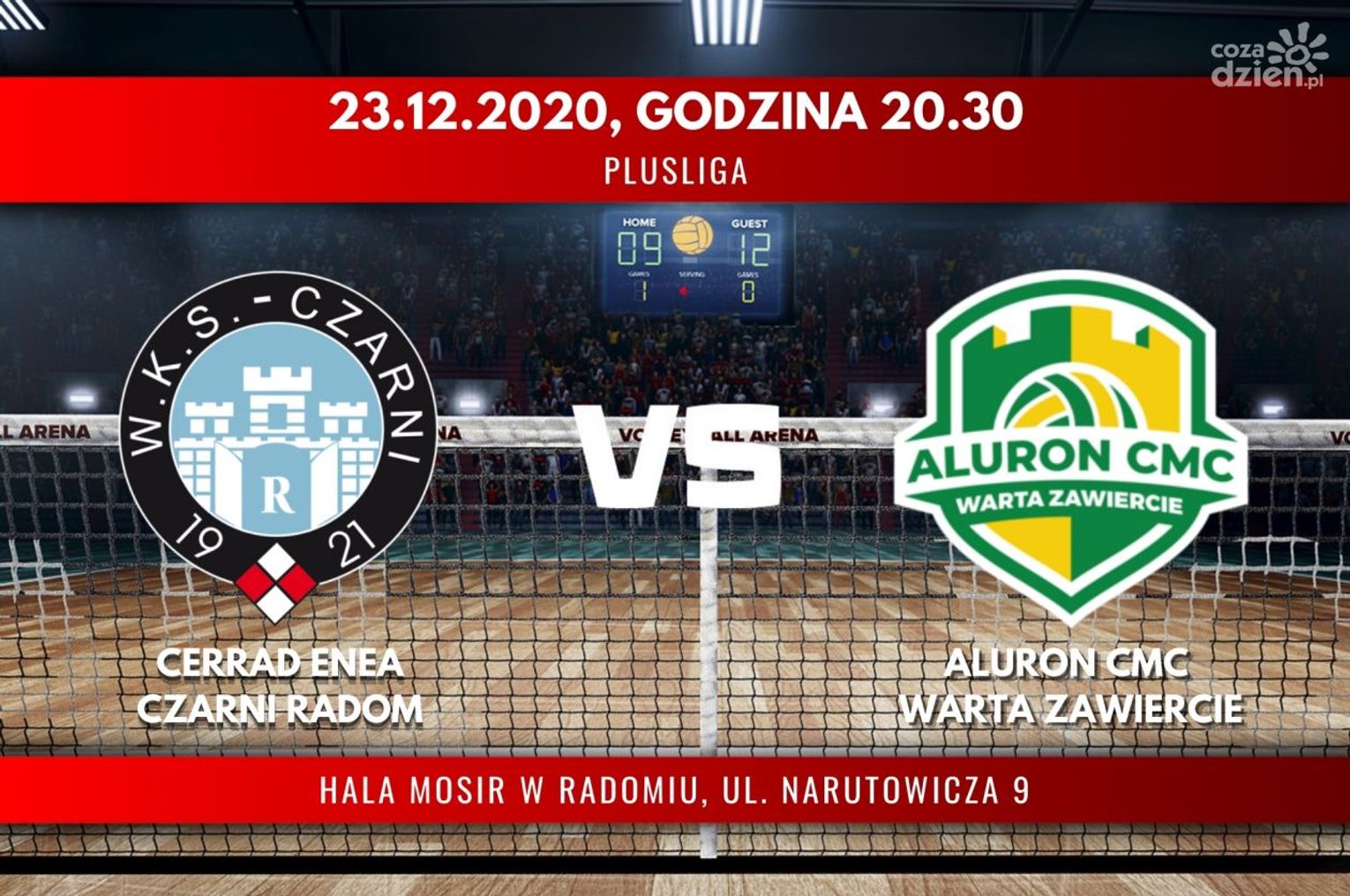 Cerrad Enea Czarni Radom - Aluron CMC Warta Zawiercie (relacja LIVE)