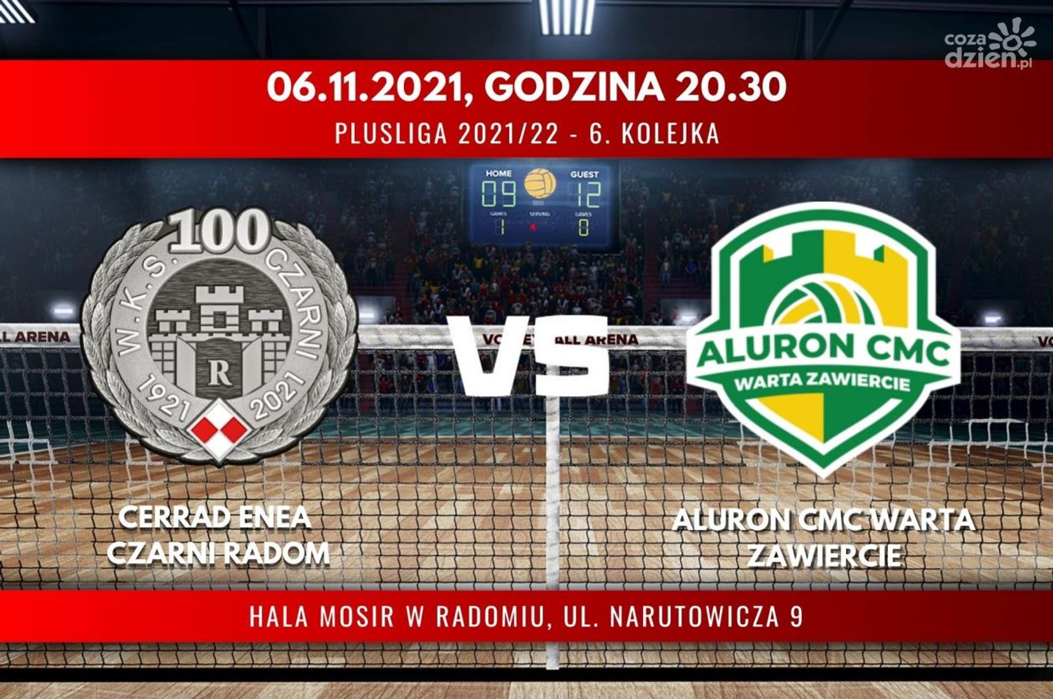 Cerrad Enea Czarni Radom - Aluron CMC Warta Zawiercie (relacja LIVE)