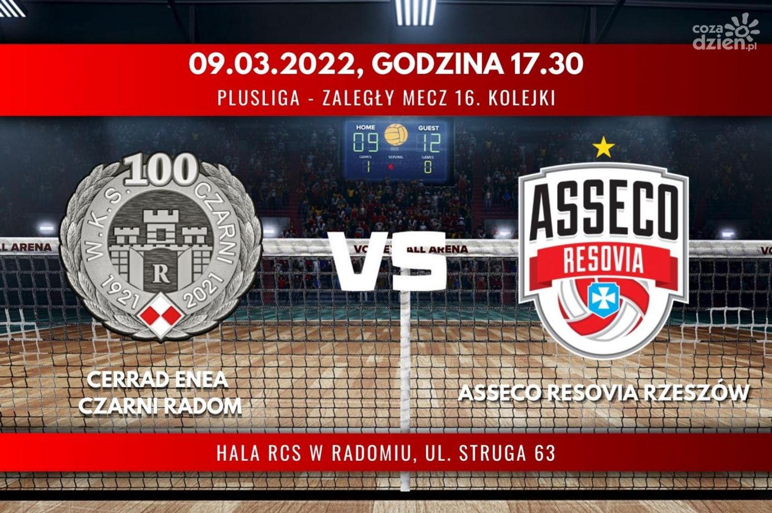 Cerrad Enea Czarni Radom - Asseco Resovia Rzeszów (relacja LIVE) Cerrad Enea Czarni Radom - Asseco Resovia Rzeszów (relacja LIVE)