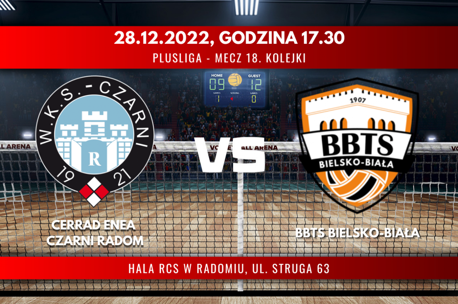 Cerrad Enea Czarni Radom - BBTS Bielsko-Biała (relacja LIVE)