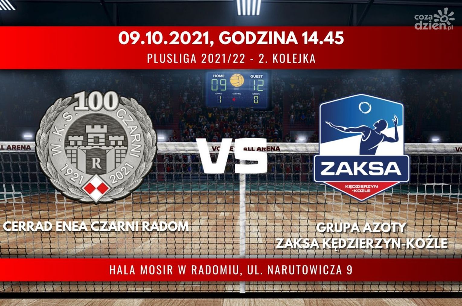 Cerrad Enea Czarni Radom - Grupa Azoty ZAKSA Kędzierzyn-Koźle (relacja LIVE)