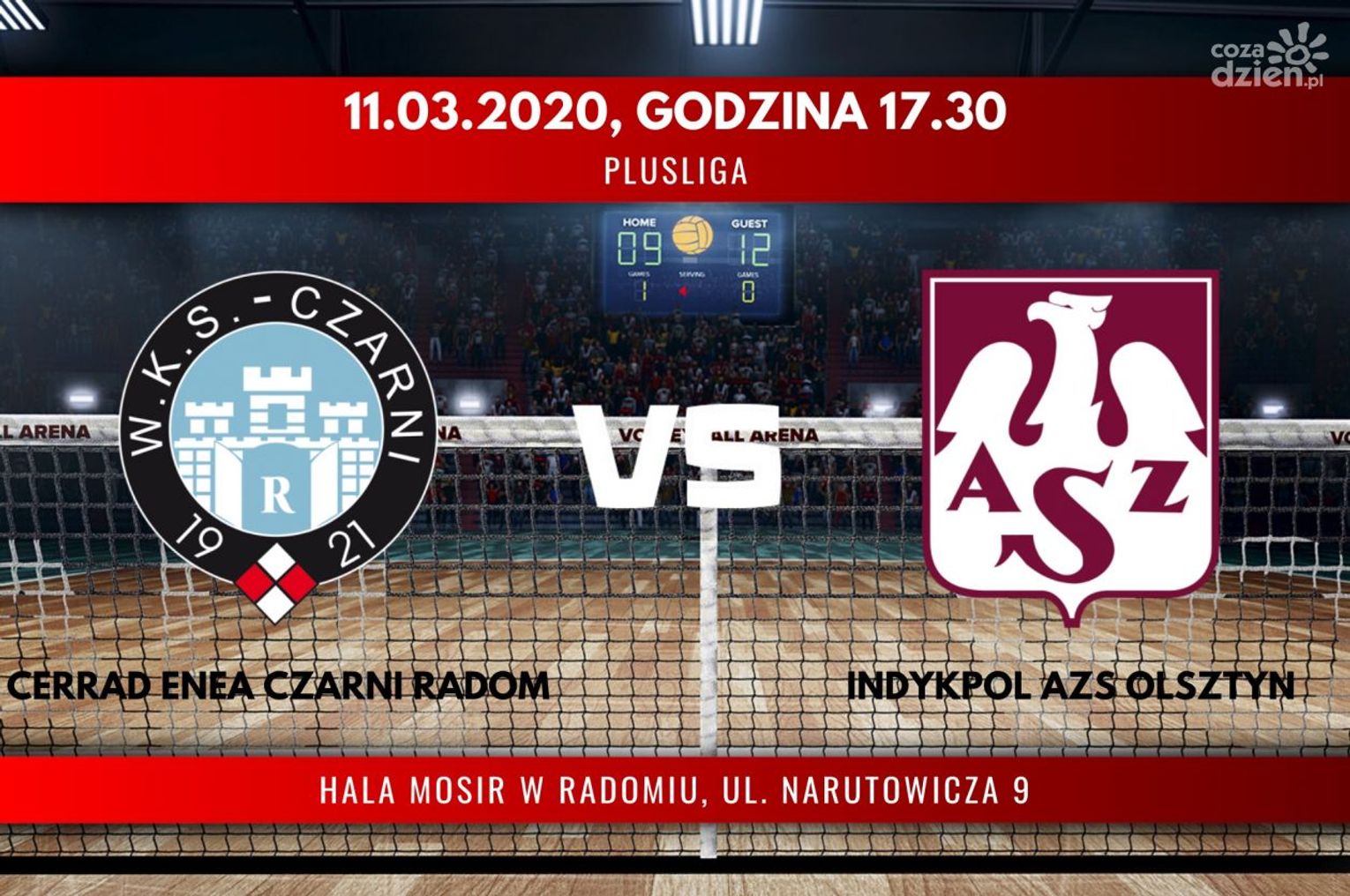 Cerrad Enea Czarni Radom - Indykpol AZS Olsztyn (relacja LIVE) Cerrad Enea Czarni Radom - Indykpol AZS Olsztyn (relacja LIVE)