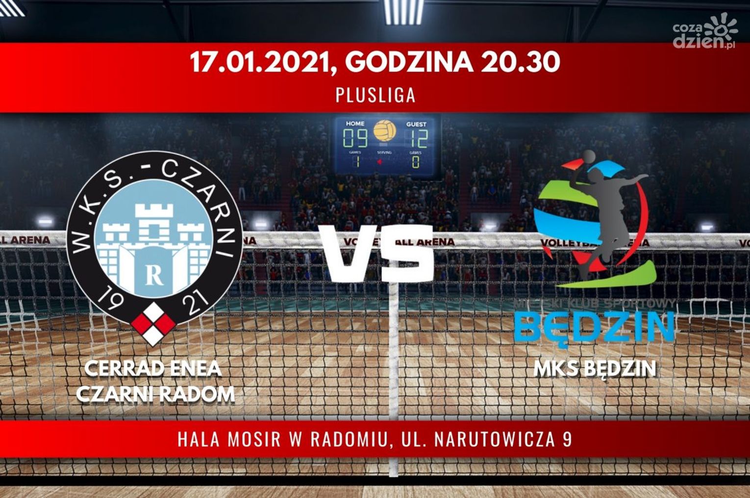 Cerrad Enea Czarni Radom - MKS Będzin (relacja LIVE)