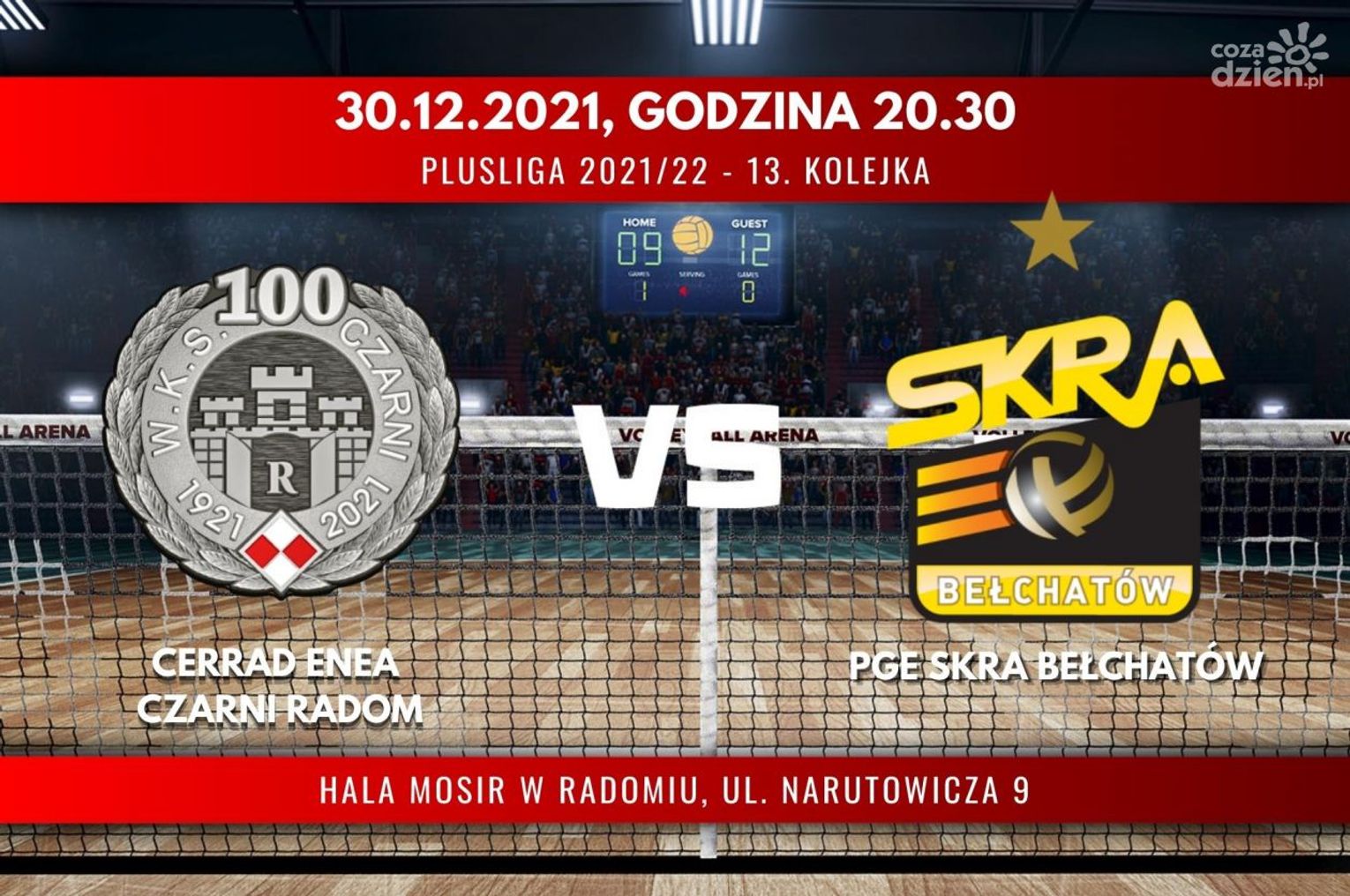 Cerrad Enea Czarni Radom - PGE Skra Bełchatów (relacja LIVE)