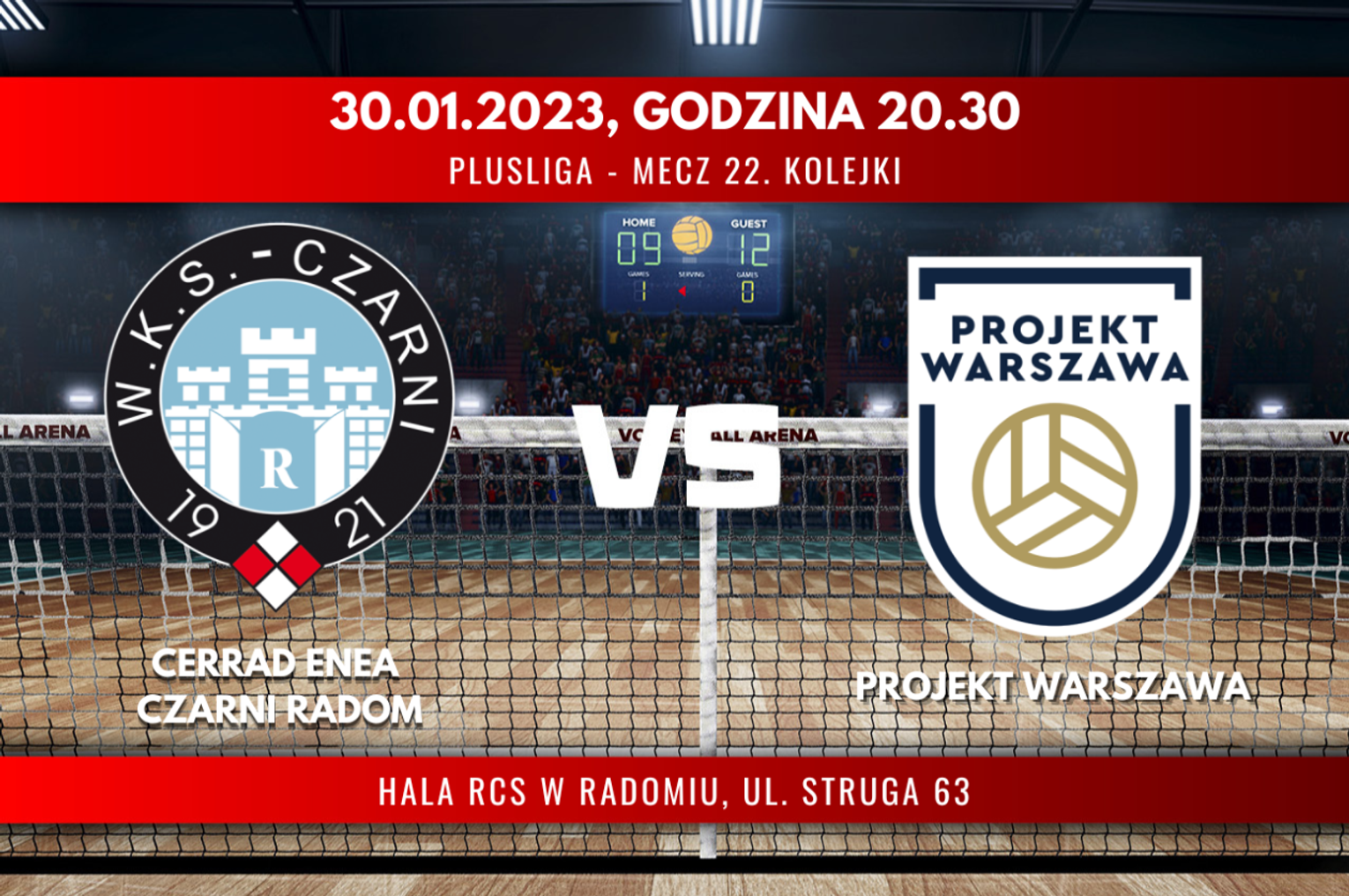 Cerrad Enea Czarni Radom - Projekt Warszawa (relacja LIVE)