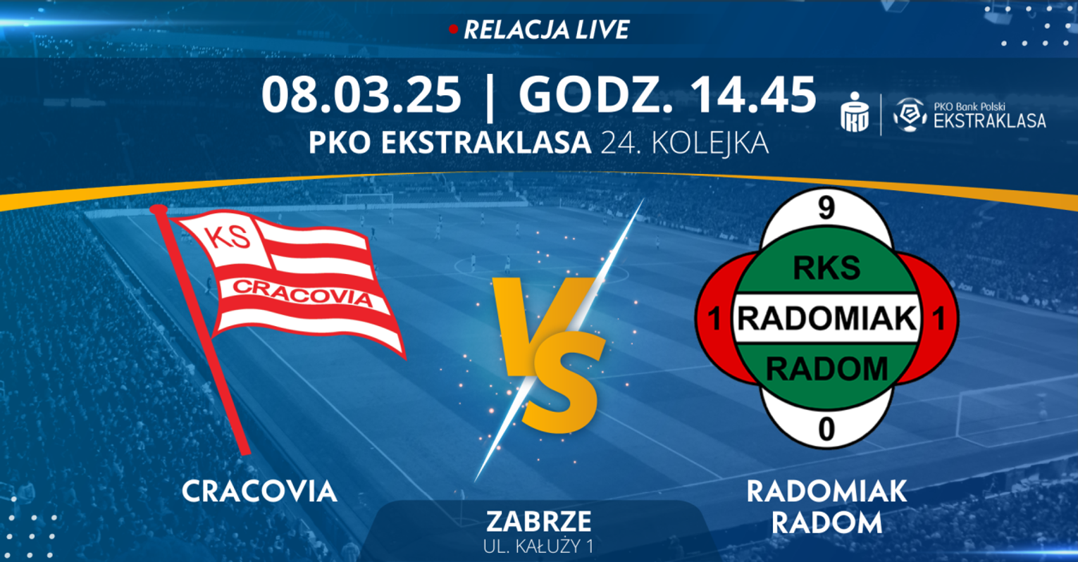 Cracovia - Radomiak Radom (relacja LIVE) 