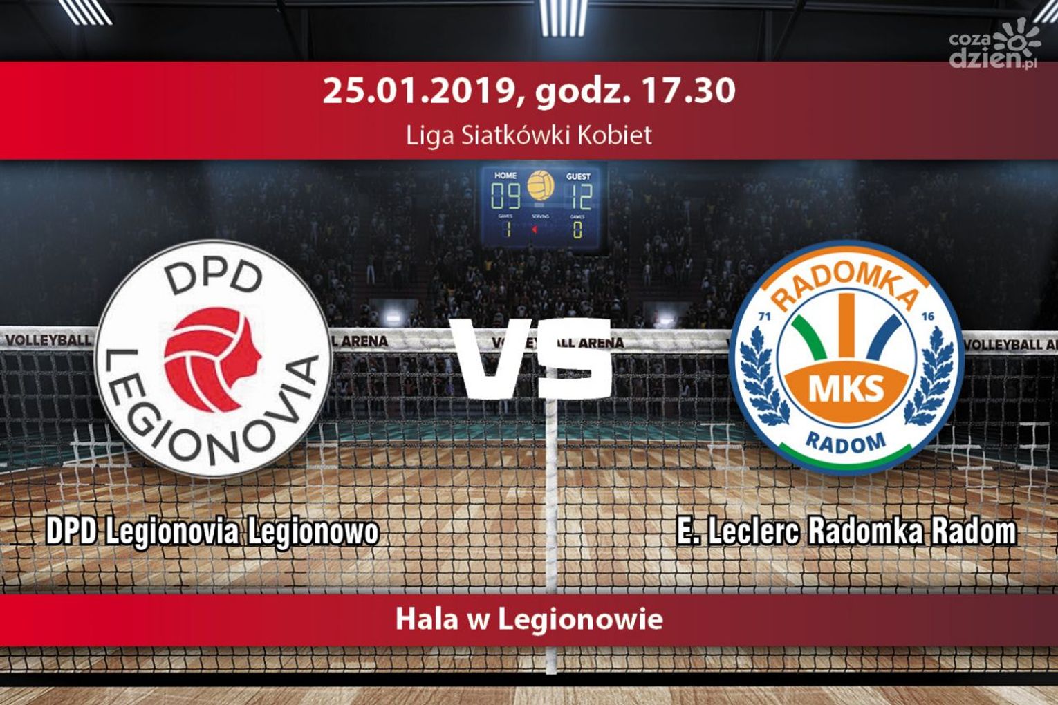 DPD Legionovia Legionowo - E. Leclerc Radomka Radom (relacja LIVE)