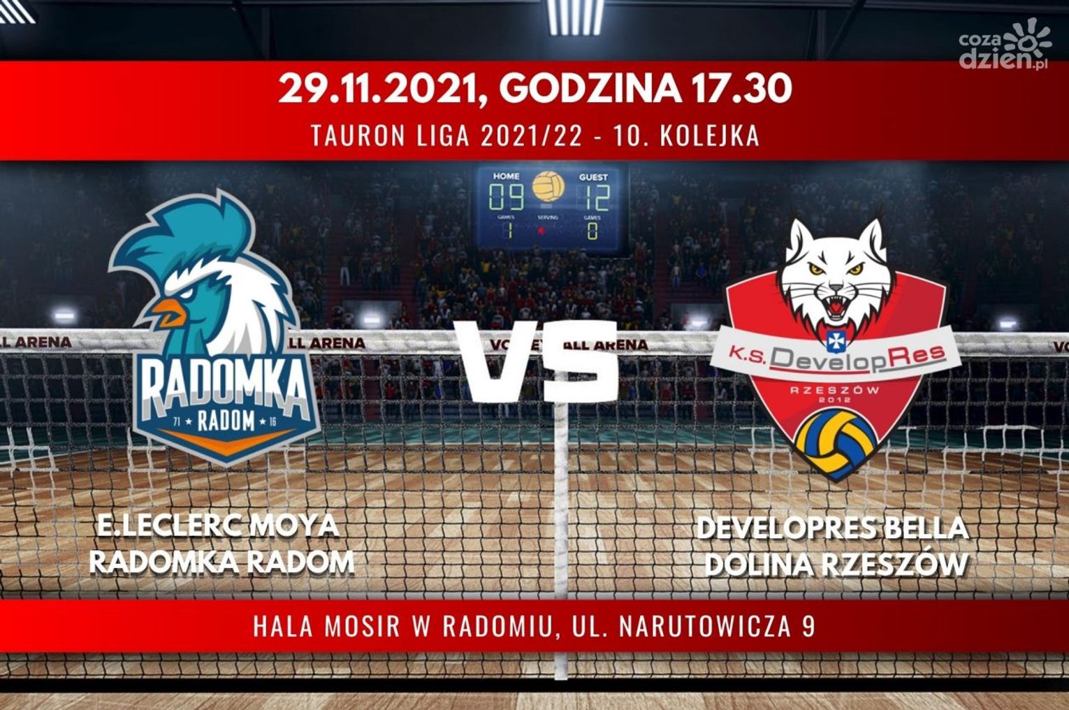 E.Leclerc Moya Radomka Radom - Developres Bella Dolina Rzeszów (relacja LIVE)