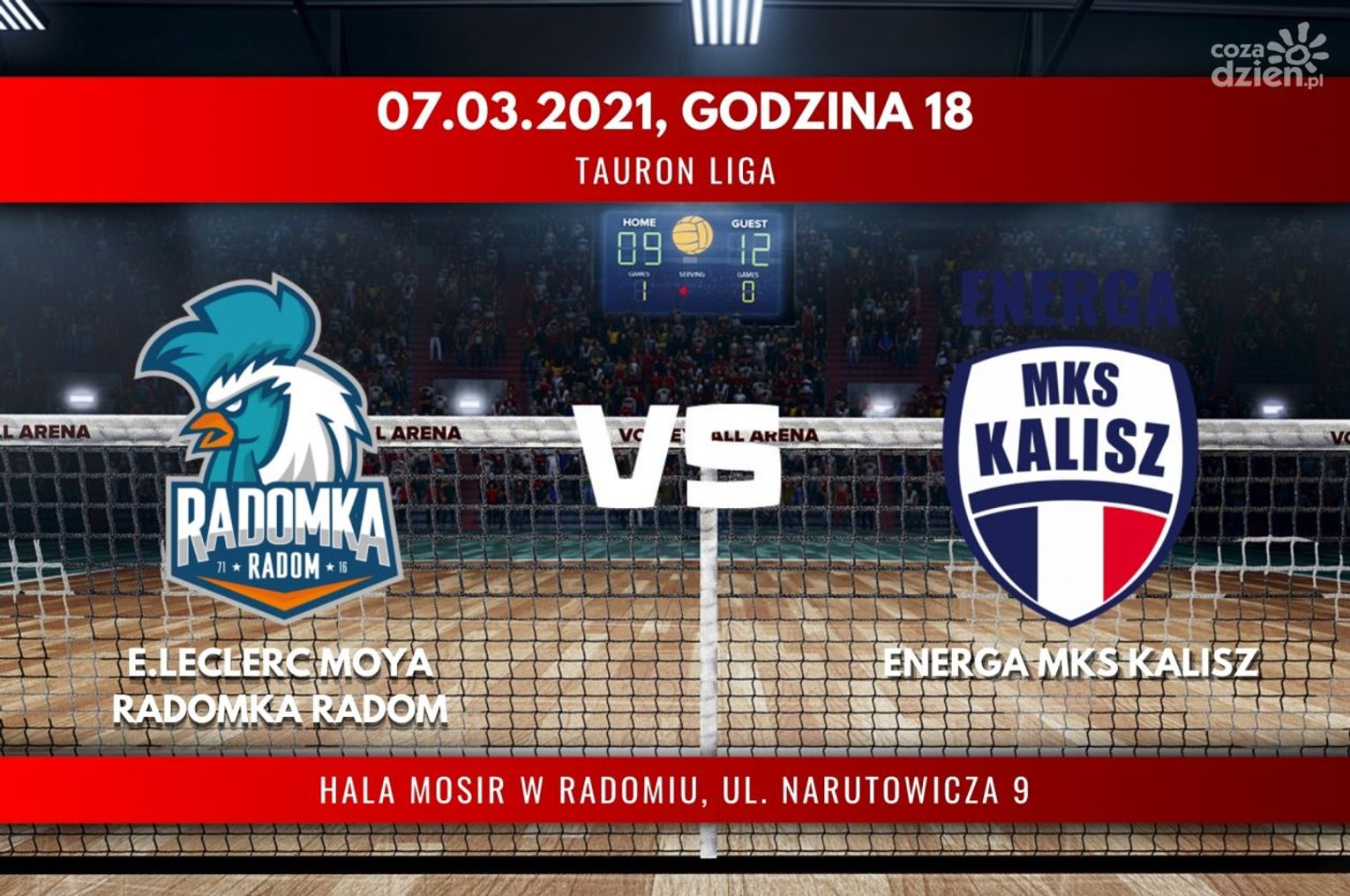 E.Leclerc Moya Radomka Radom - Energa MKS Kalisz (relacja LIVE) E.Leclerc Moya Radomka Radom - Energa MKS Kalisz (relacja LIVE)