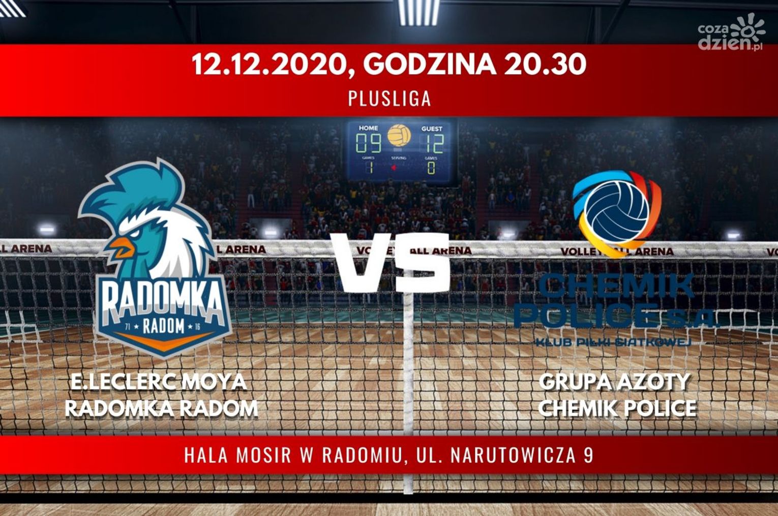 E.Leclerc Moya Radomka Radom - Grupa Azoty Chemik Police (relacja LIVE) E.Leclerc Moya Radomka Radom - Grupa Azoty Chemik Police (relacja LIVE)
