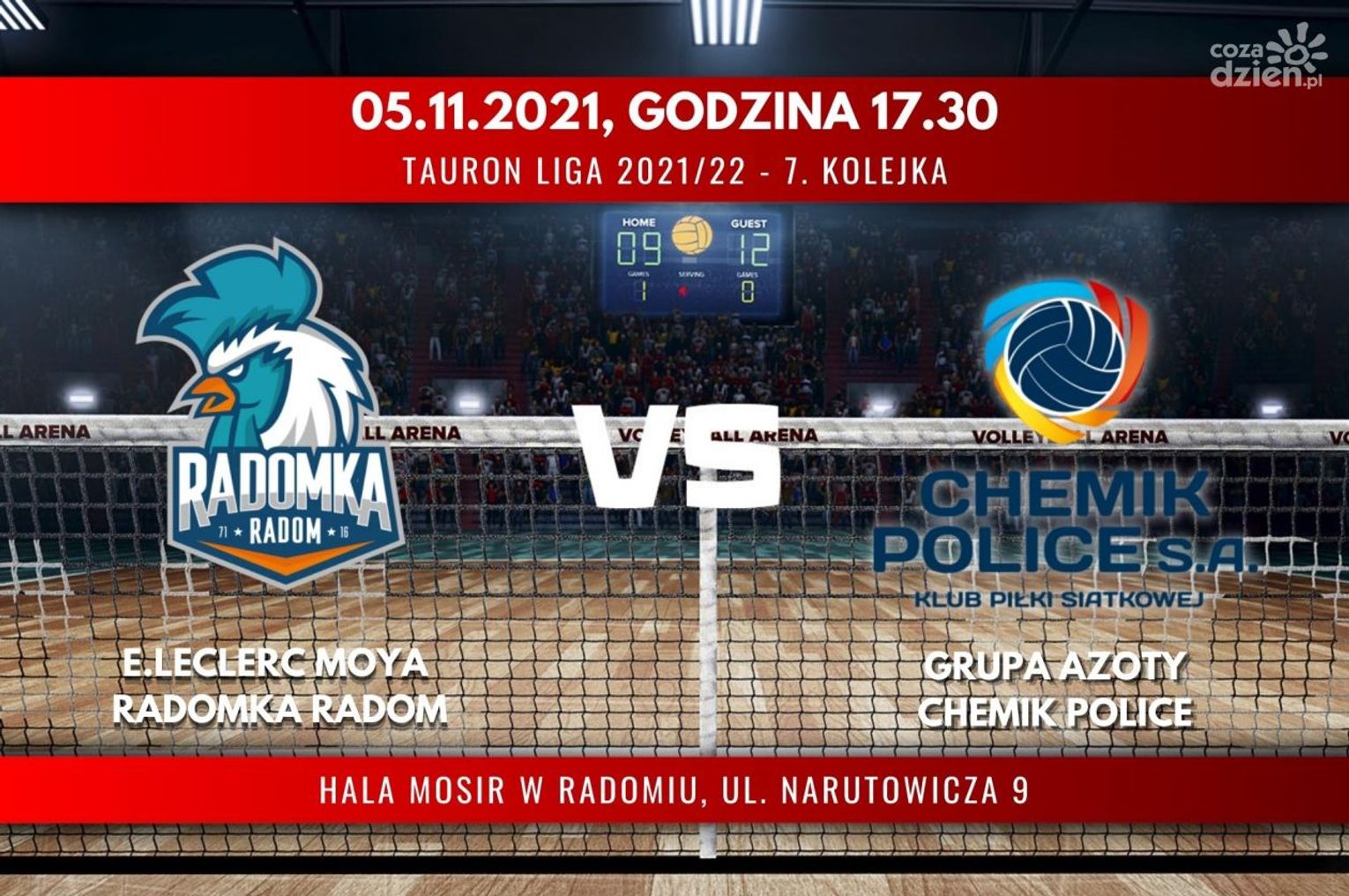 E.Leclerc Moya Radomka Radom - Grupa Azoty Chemik Police (relacja LIVE)