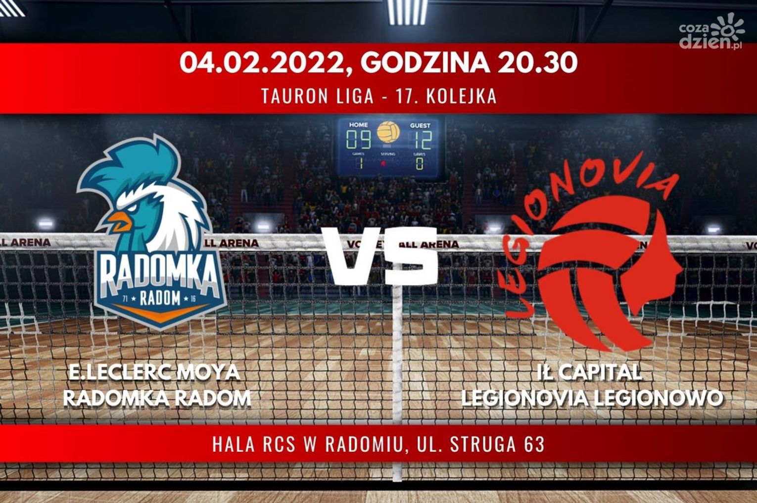 E.Leclerc Moya Radomka Radom - IŁ Capital Legionovia Legionowo (relacja LIVE) E.Leclerc Moya Radomka Radom - IŁ Capital Legionovia Legionowo (relacja LIVE)