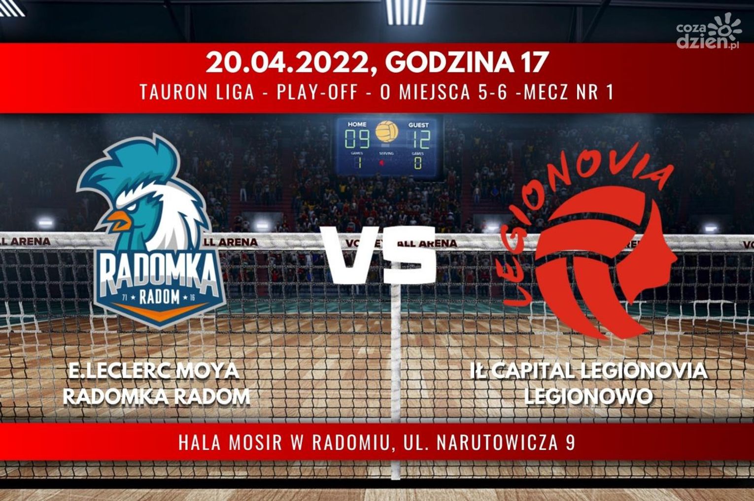 E.Leclerc Moya Radomka Radom - IŁ Capital Legionovia Legionowo (relacja LIVE) E.Leclerc Moya Radomka Radom - IŁ Capital Legionovia Legionowo (relacja LIVE)