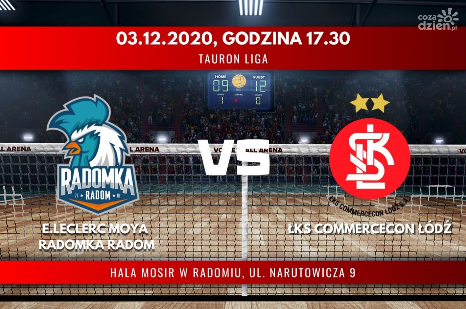 E.Leclerc Moya Radomka Radom - ŁKS Commercecon Łódź (relacja LIVE) E.Leclerc Moya Radomka Radom - ŁKS Commercecon Łódź (relacja LIVE)