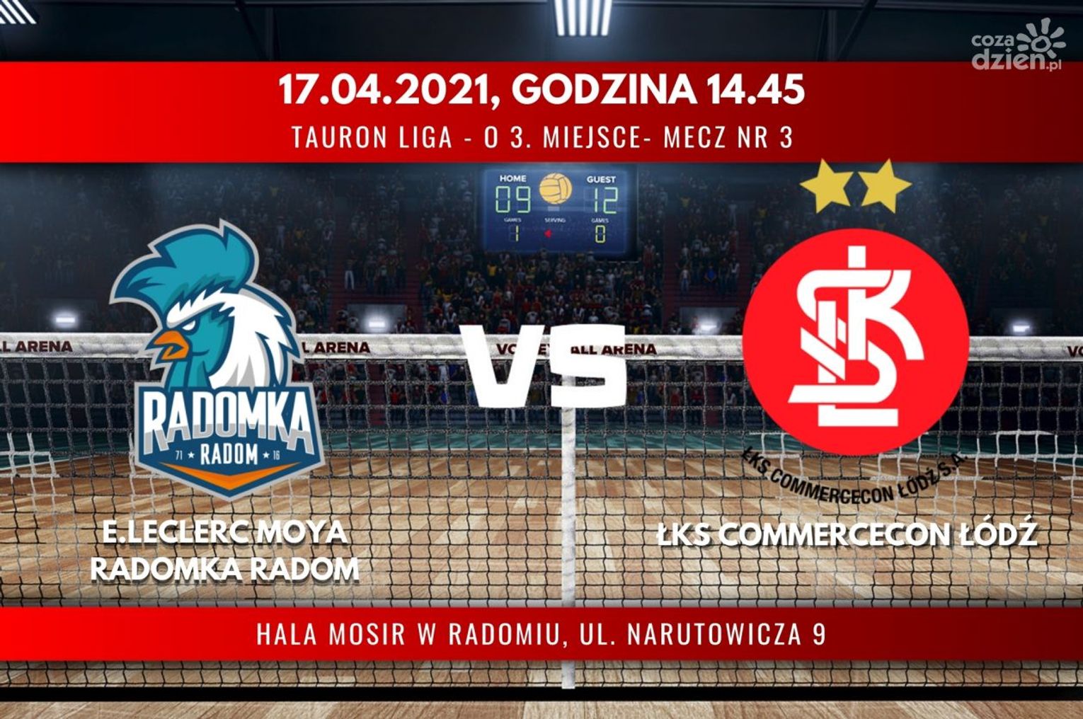 E.Leclerc Moya Radomka Radom - ŁKS Commercecon Łódź (relacja LIVE) E.Leclerc Moya Radomka Radom - ŁKS Commercecon Łódź (relacja LIVE)