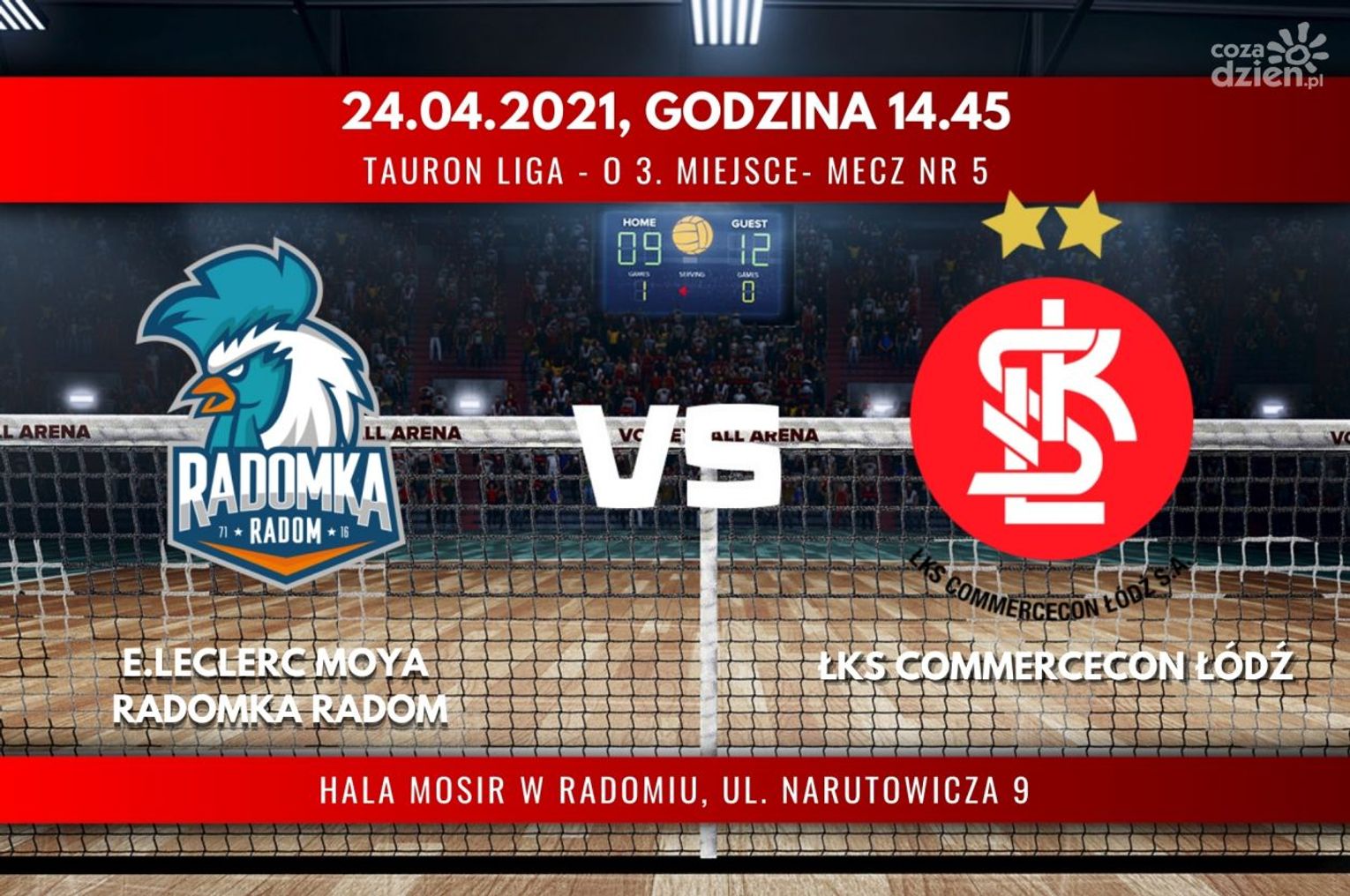 E.Leclerc Moya Radomka Radom - ŁKS Commercecon Łódź (relacja LIVE)