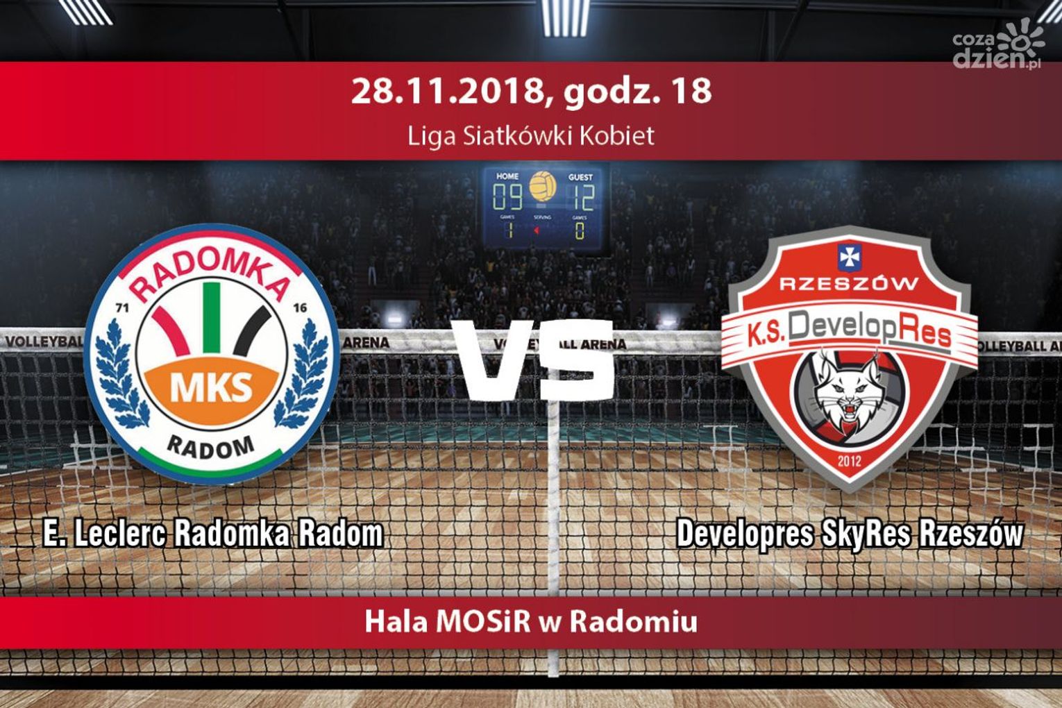 E. Leclerc Radomka - Developres Rzeszów (relacja LIVE) E. Leclerc Radomka - Developres Rzeszów (relacja LIVE)