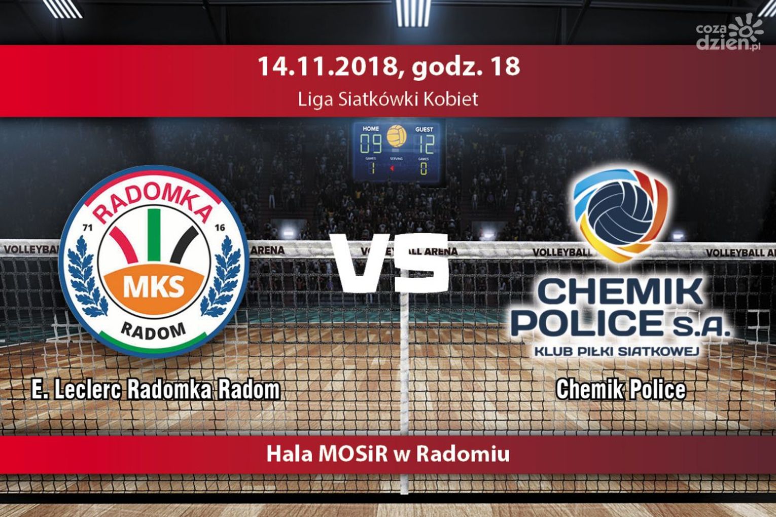 E. Leclerc Radomka Radom - Chemik Police (relacja LIVE) E. Leclerc Radomka Radom - Chemik Police (relacja LIVE)