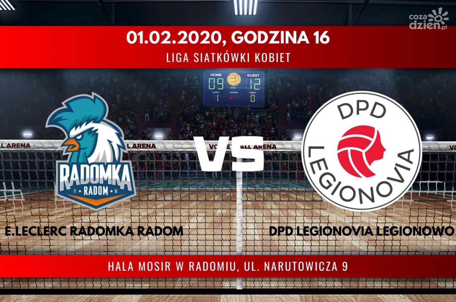 E.Leclerc Radomka Radom - DPD Legionovia Legionowo (relacja LIVE) E.Leclerc Radomka Radom - DPD Legionovia Legionowo (relacja LIVE)